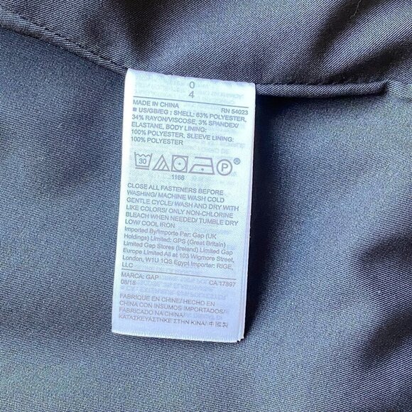 Gap Womens Classic Black Suit Blazer Size 0 / XS - Picture 7 of 7